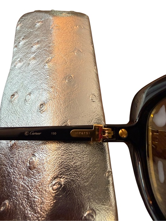 Vintage Cartier conquete sunglasses- gold and black main image 5